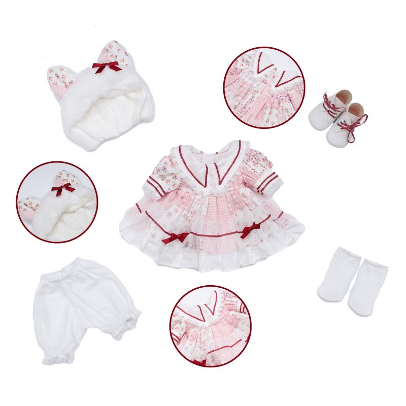 18-Inch/45cm Sweet & Frilly Lolita-Inspired Reborn Doll Dress Set - Reborn Doll Australia