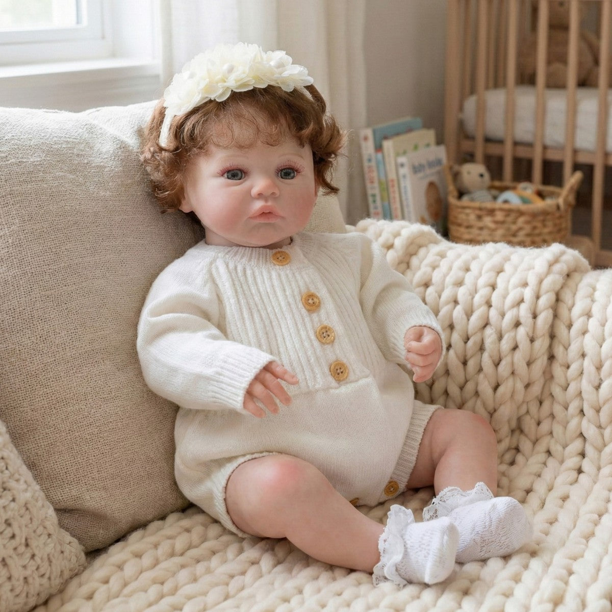 18" Lifelike Reborn Baby Doll - Premium Artist-Painted Cloth Body Newborn - 45cm Hand-Rooted Hair Boutique Collectible - Reborn Doll Australia