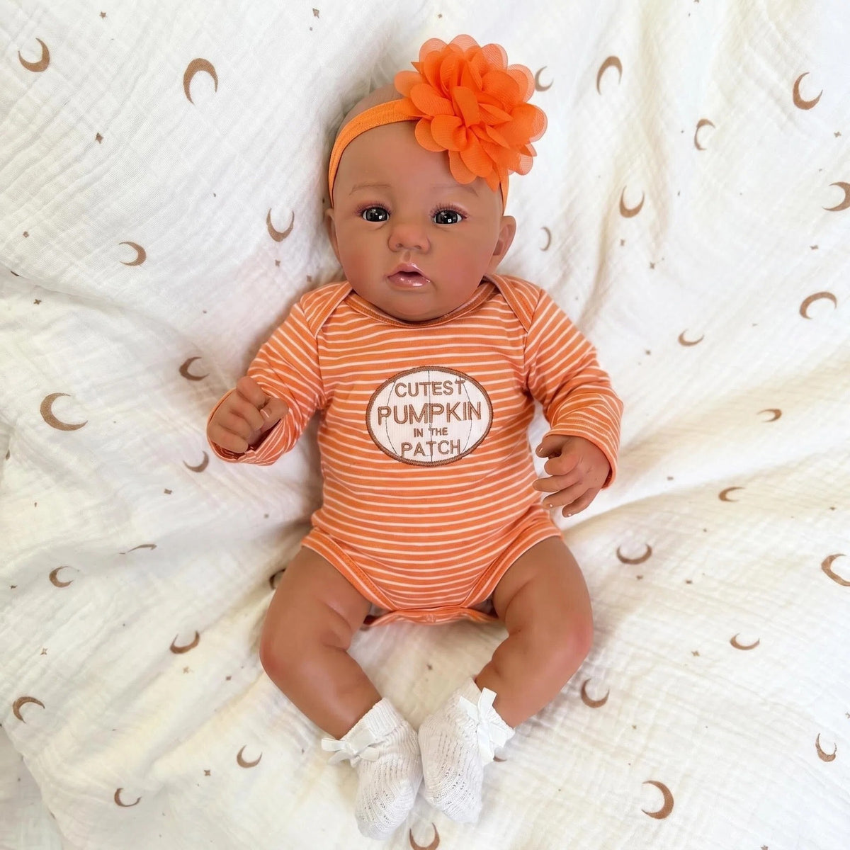 Reborn Dolls 19 Inches, Realistic Newborn Baby Doll, Soft Cloth Body, Toy Gift for Children