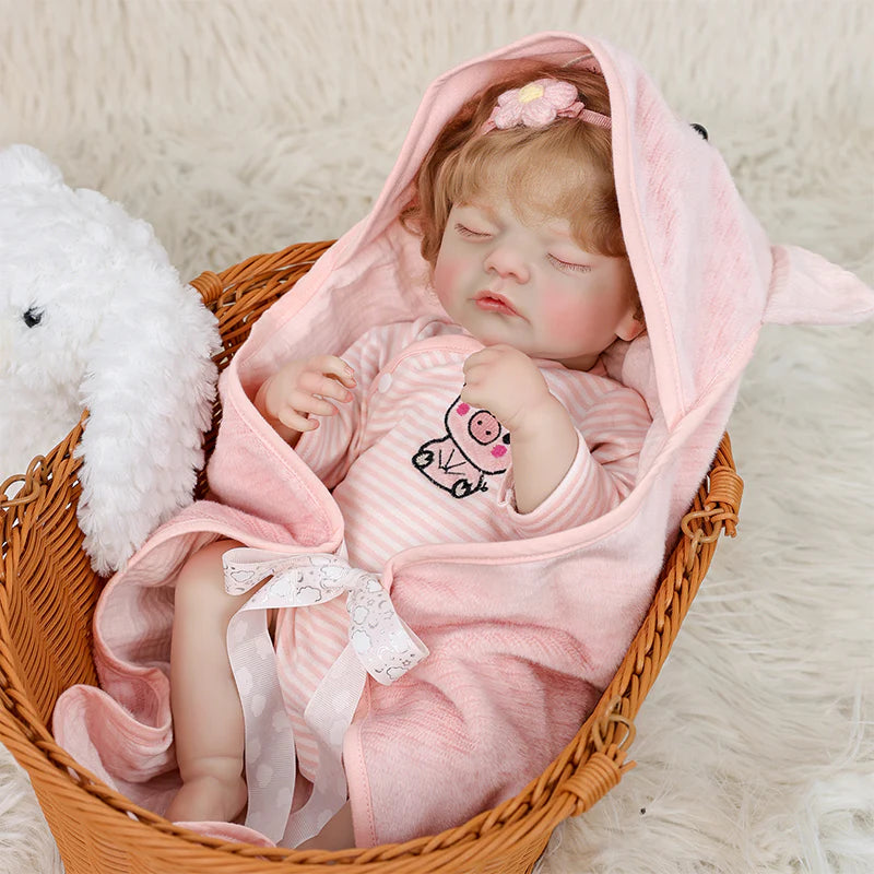 22 Inch Lifelike Reborn Baby Doll Wear Piglet Suit