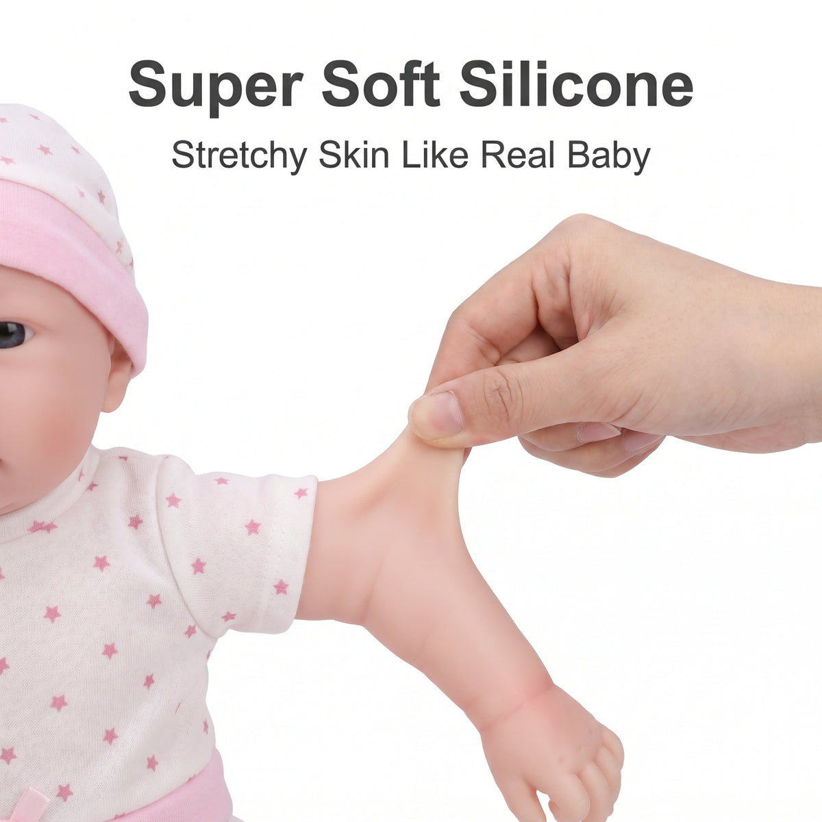 12inch Abigail Super Soft Solid Platinum Silcone Doll Squishy Elastic Platitum Silicone Baby Doll Girl