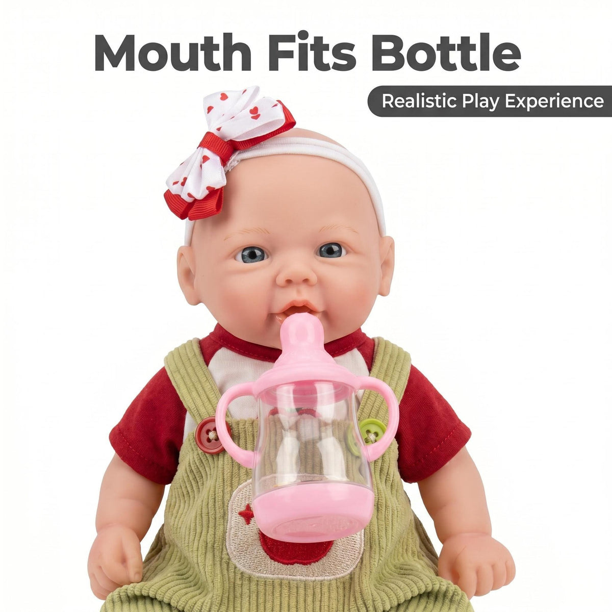 12Inch Mouth can Open smile Super Soft Solid Silione Comes With Pacifer Squishy Elastic