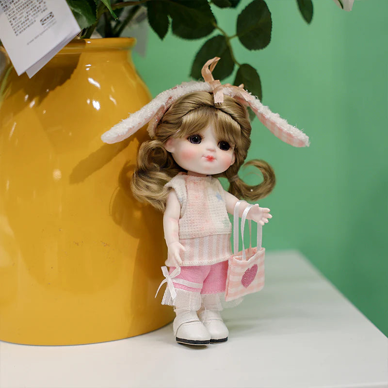 6-Inch/15cm Porcelain Doll · Bunny Ears Edition - Reborn Doll Australia