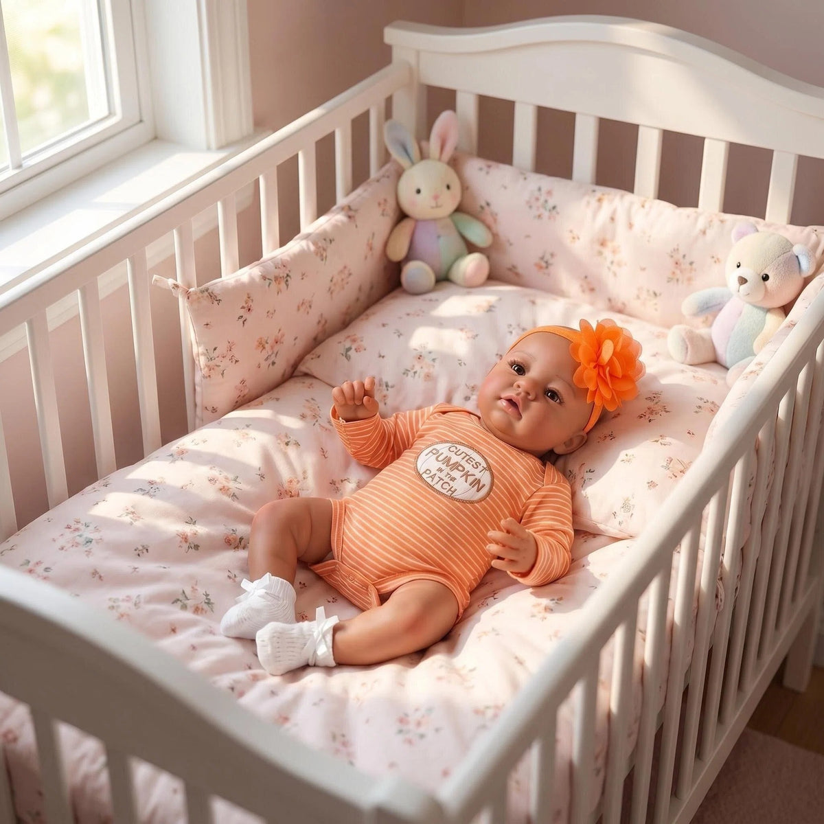 Reborn Dolls 19 Inches, Realistic Newborn Baby Doll, Soft Cloth Body, Toy Gift for Children