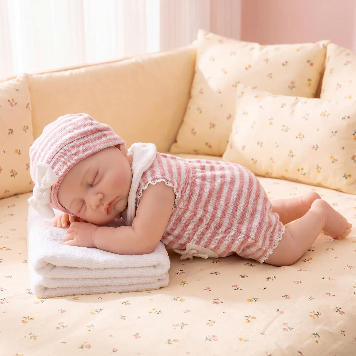 13inch Collectible Soft Platinum Solid Silicone Reborn Doll Elastic Stretchable Silicone Version for Doll Collectors