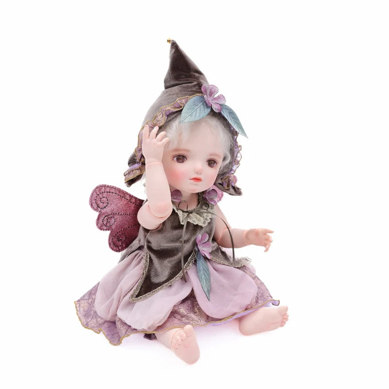 20 inch/50cm Articulated Fantasy Doll Silver Gray Hair Purple Eyes Lolita Fashion Collector Gift - Reborn Doll Australia