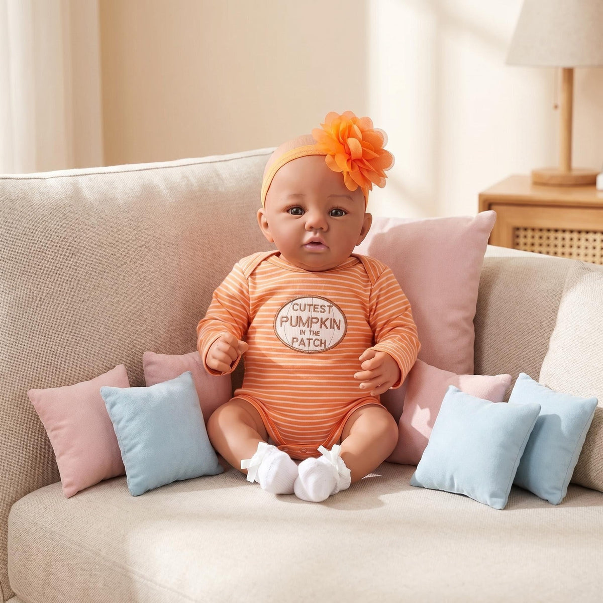 Reborn Dolls 19 Inches, Realistic Newborn Baby Doll, Soft Cloth Body, Toy Gift for Children