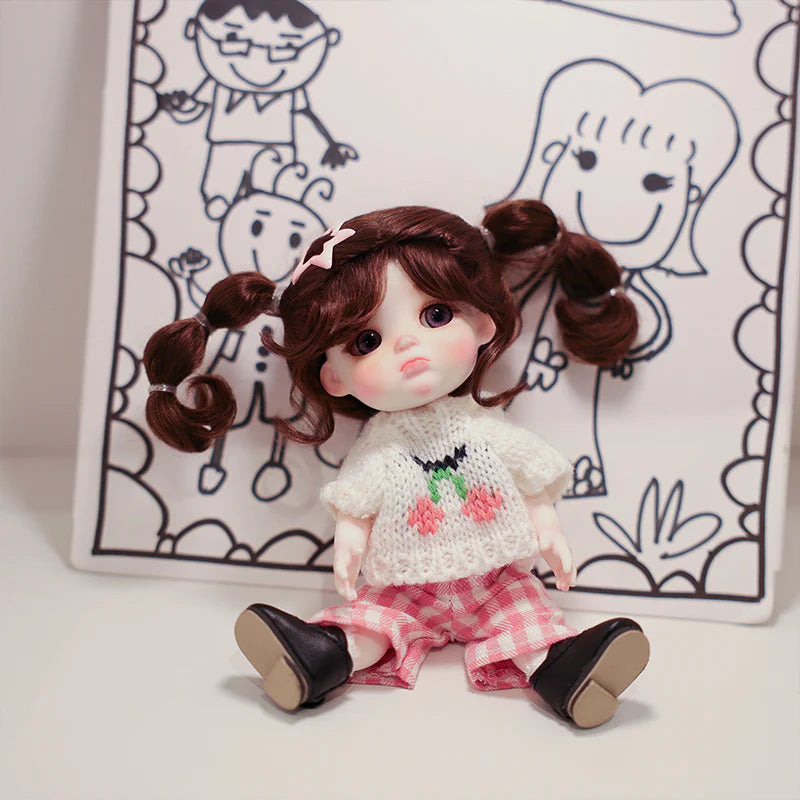 Mini Porcelain Doll – 6 Inch/15cm Handmade Collectible - Reborn Doll Australia