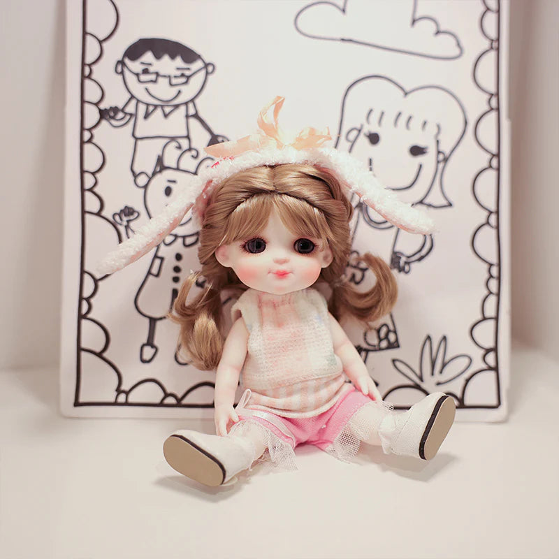 6-Inch/15cm Porcelain Doll · Bunny Ears Edition - Reborn Doll Australia