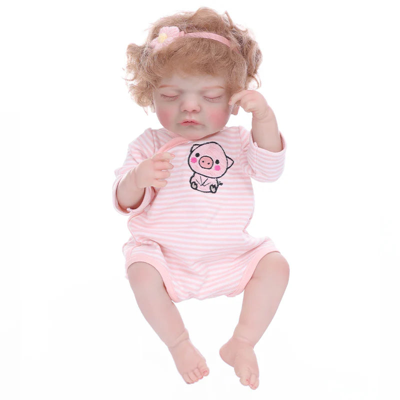 22 Inch Lifelike Reborn Baby Doll Wear Piglet Suit