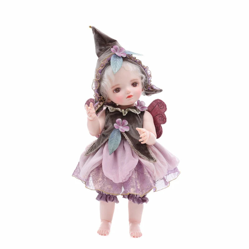 20 inch/50cm Articulated Fantasy Doll Silver Gray Hair Purple Eyes Lolita Fashion Collector Gift - Reborn Doll Australia