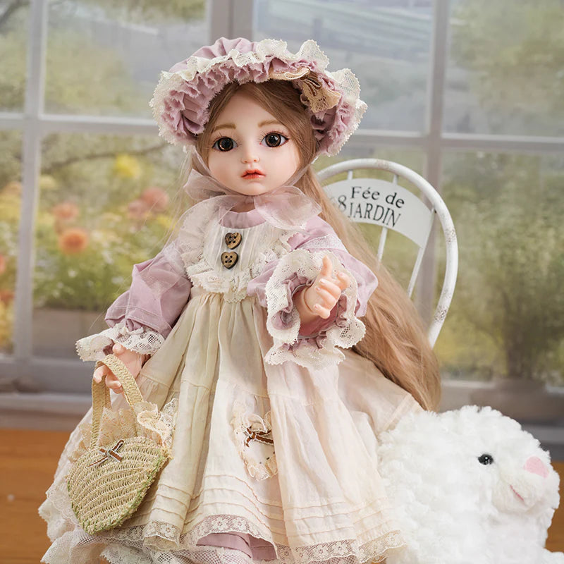18‑Inch/45cm Hand‑Painted Dress Up Vinyl Doll (BJD) Pastoral‑Style Doll - Reborn Doll Australia