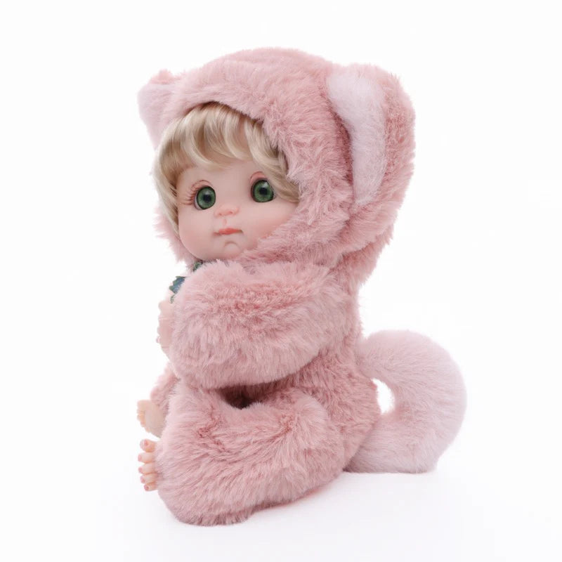 Premium Plush Fox Baby Doll 10 inch/25cm Ultra-Soft Animal Costume Toy Dolls Name Coco - Reborn Doll Australia