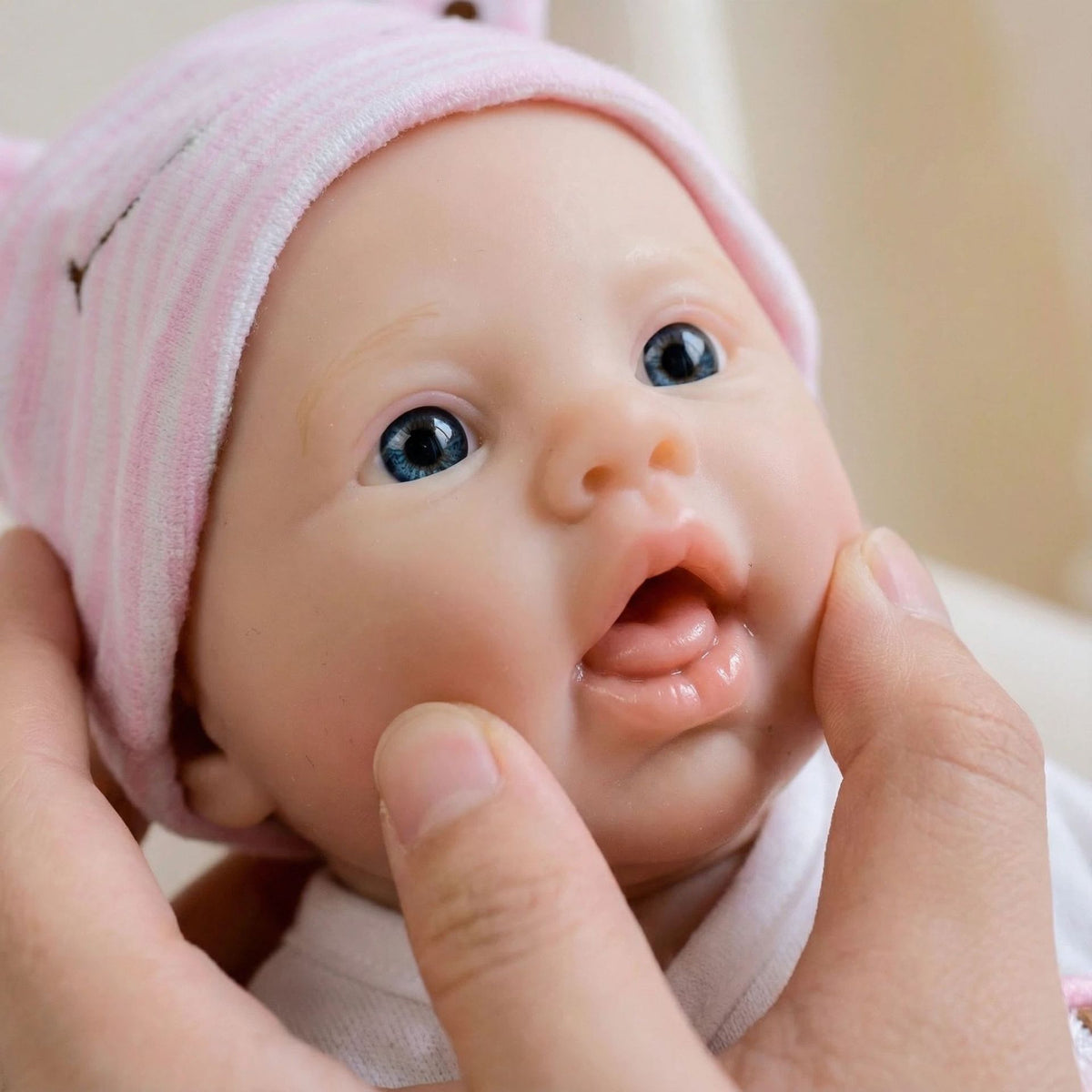 12 inch pink frog hat meadow solid silicone reborn doll for children's Christmas gift