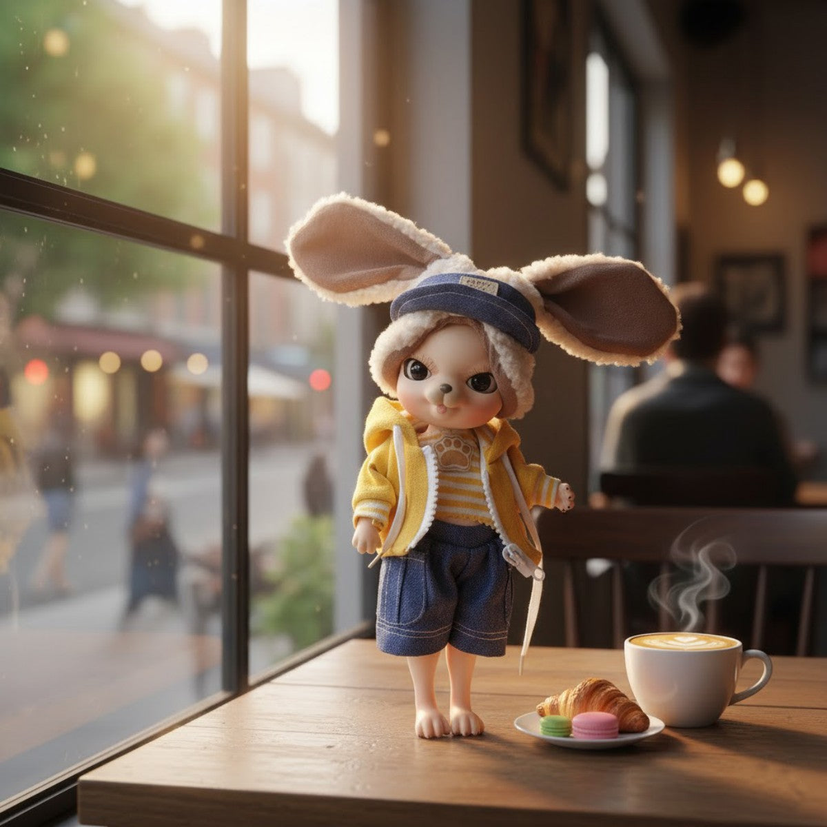 10 inch with Ceramic BJD Body Doll Complete Plush Outfit Handmade Decor Collectible Toy