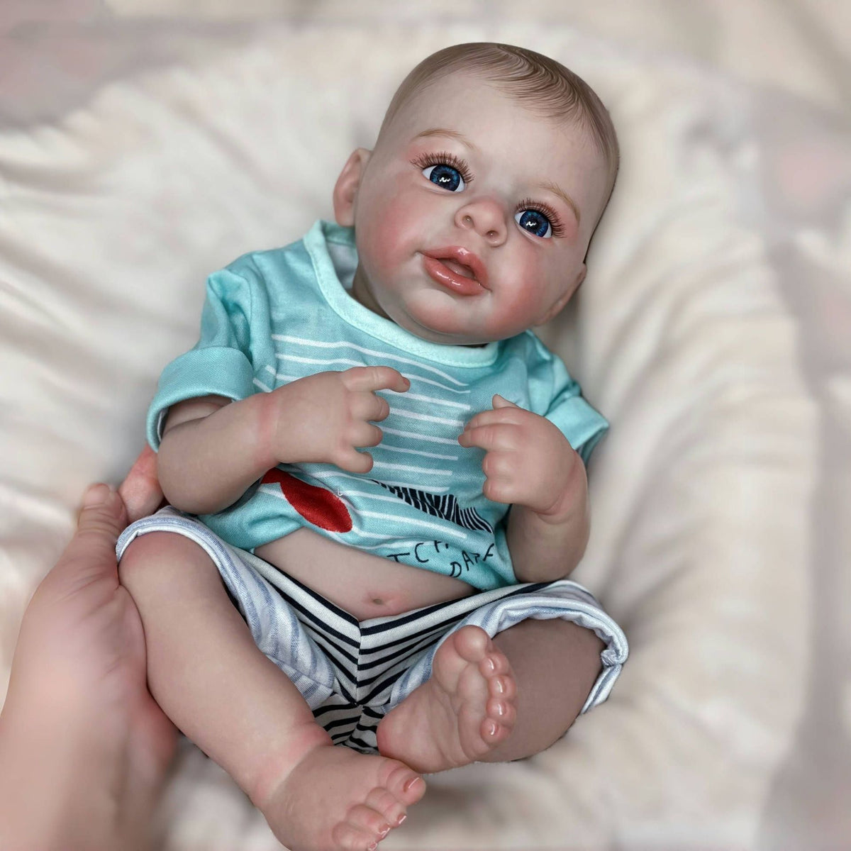 18 inch genuine handmade high-end simulation doll Reborn exquisite painted 3D skin