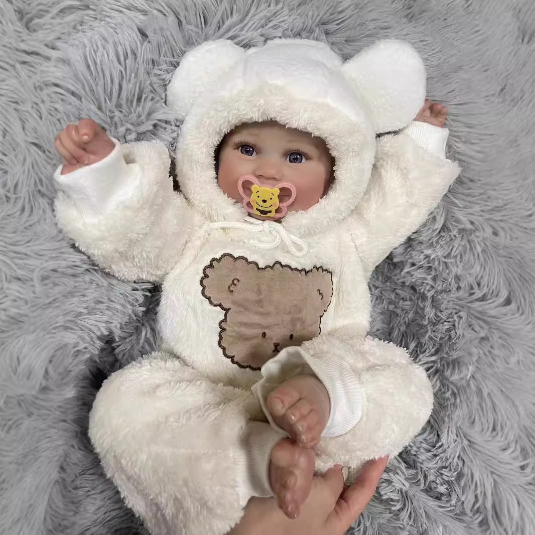 24 inch Reborn Dolls with Cloth Body Touch Soft painted hair,  Newborn Baby Dolls Toys for Girls Reborn Dolls
