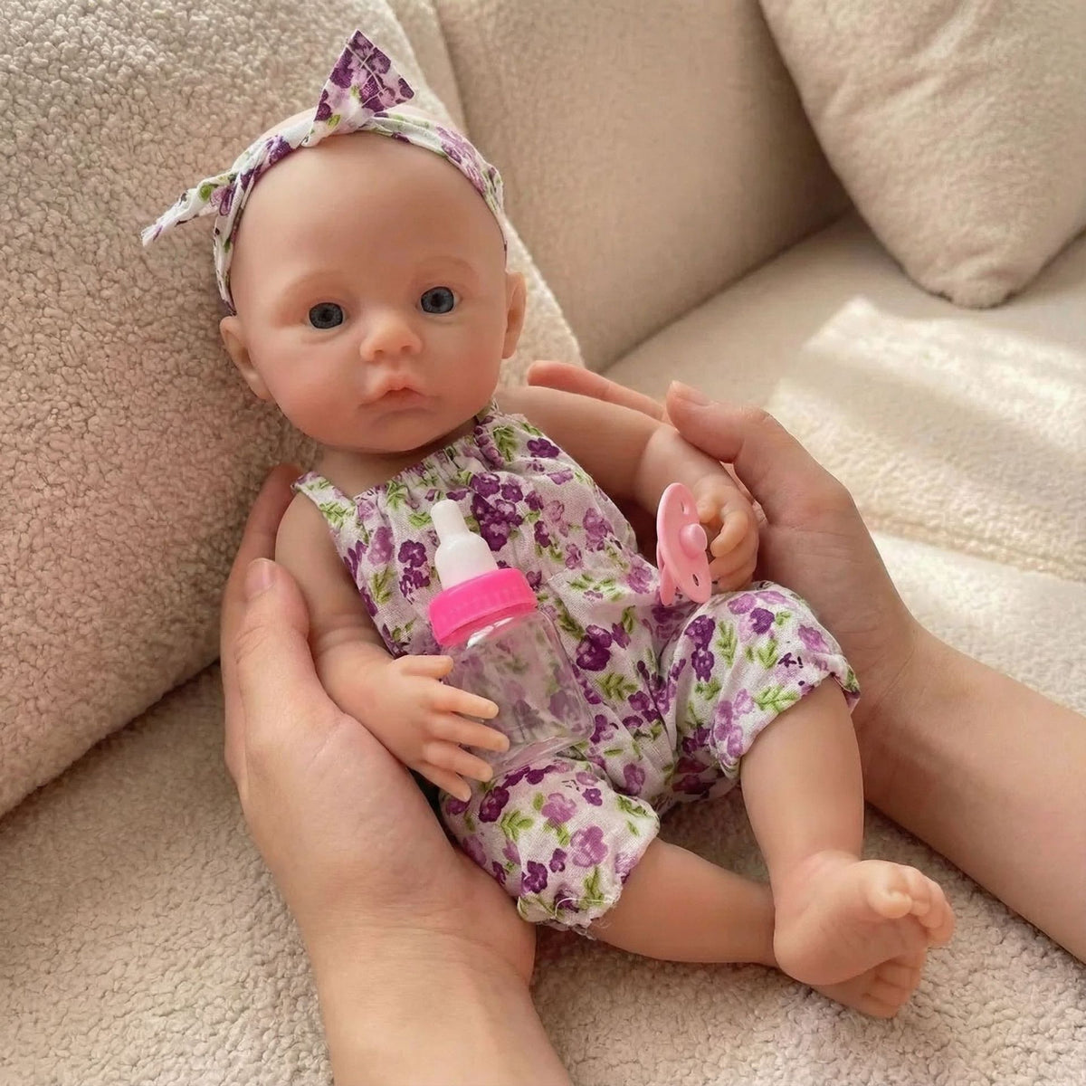 12 inch crushed flower joint set meadow solid silicone reborn doll