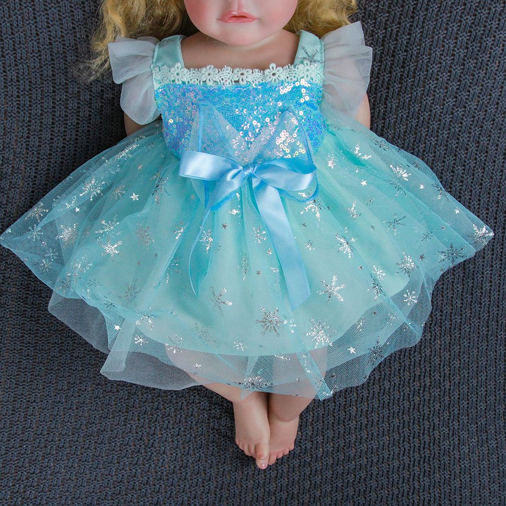 Exquisite princess-style replacement dress, suitable for 18cm–22cm reborn dolls.