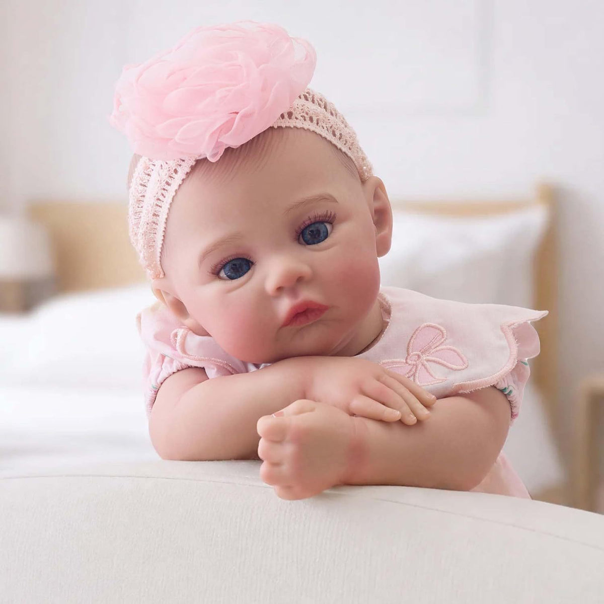 Realistic 19 Inch Cloth Body Baby Doll, Articulated Reborn Baby Dolls Gifts for Girls and Boys Kids Age 3+