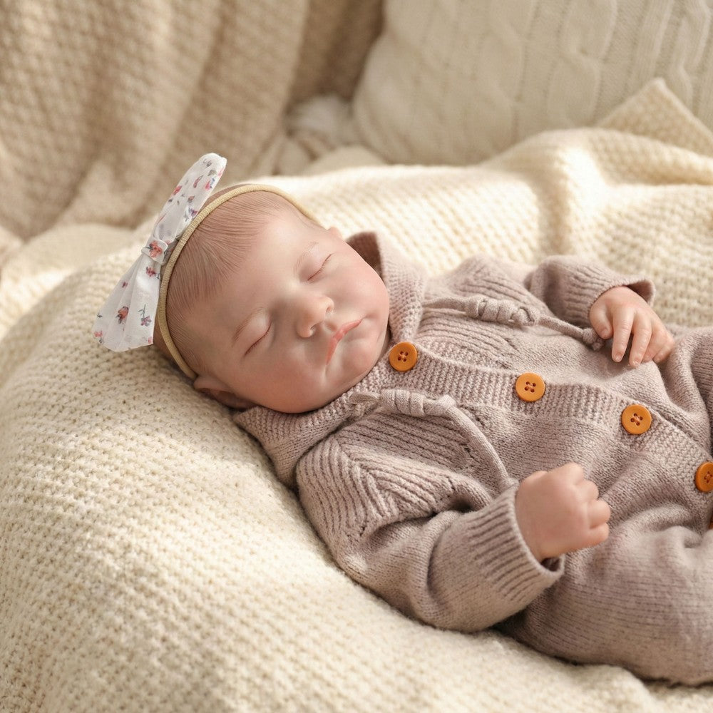 18" Lifelike Reborn Baby Doll - Premium Artist-Painted Sleeping Newborn - 45cm Boutique Collectible - Reborn Doll Australia