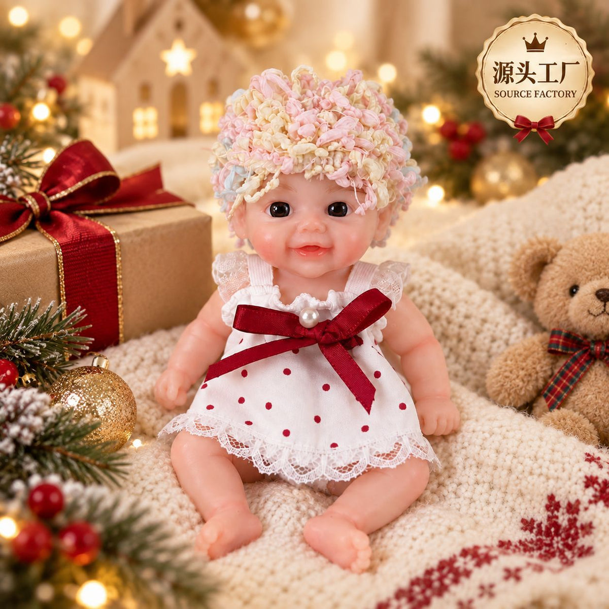 6 inch full silicone reborn baby doll for kids Christmas gift