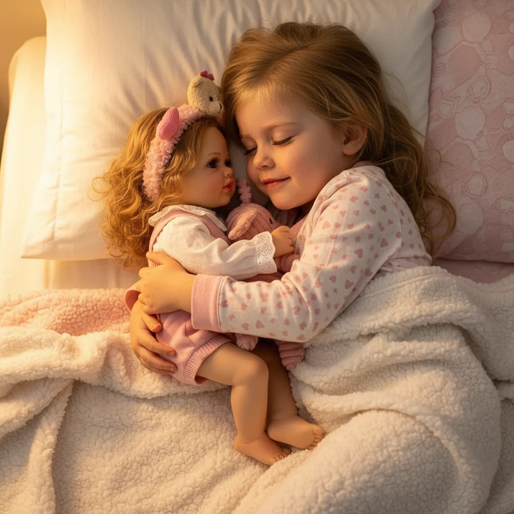 22 Inch Full Vinyl Reborn Dolls Girls With Blonde Hair