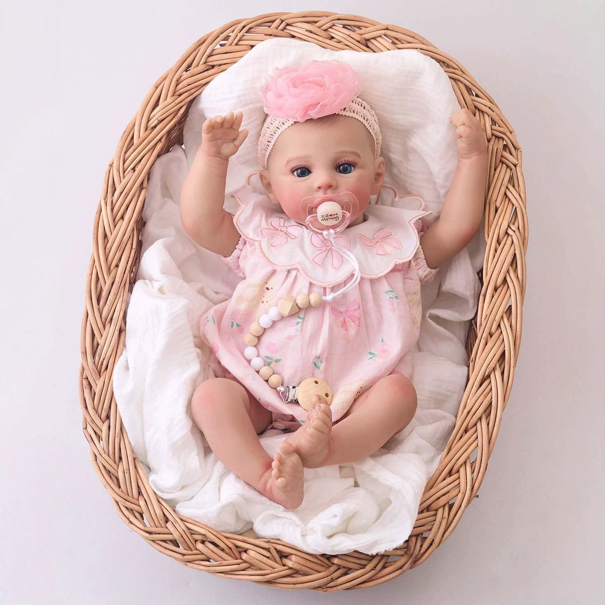 Realistic 19 Inch Cloth Body Baby Doll, Articulated Reborn Baby Dolls Gifts for Girls and Boys Kids Age 3+