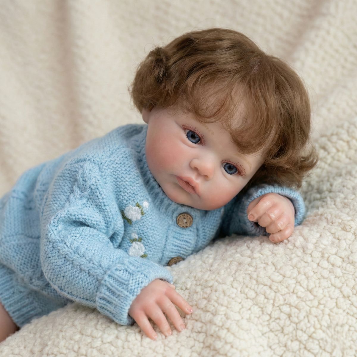 45CM Hair Transplant Reborn Doll Simulation Baby