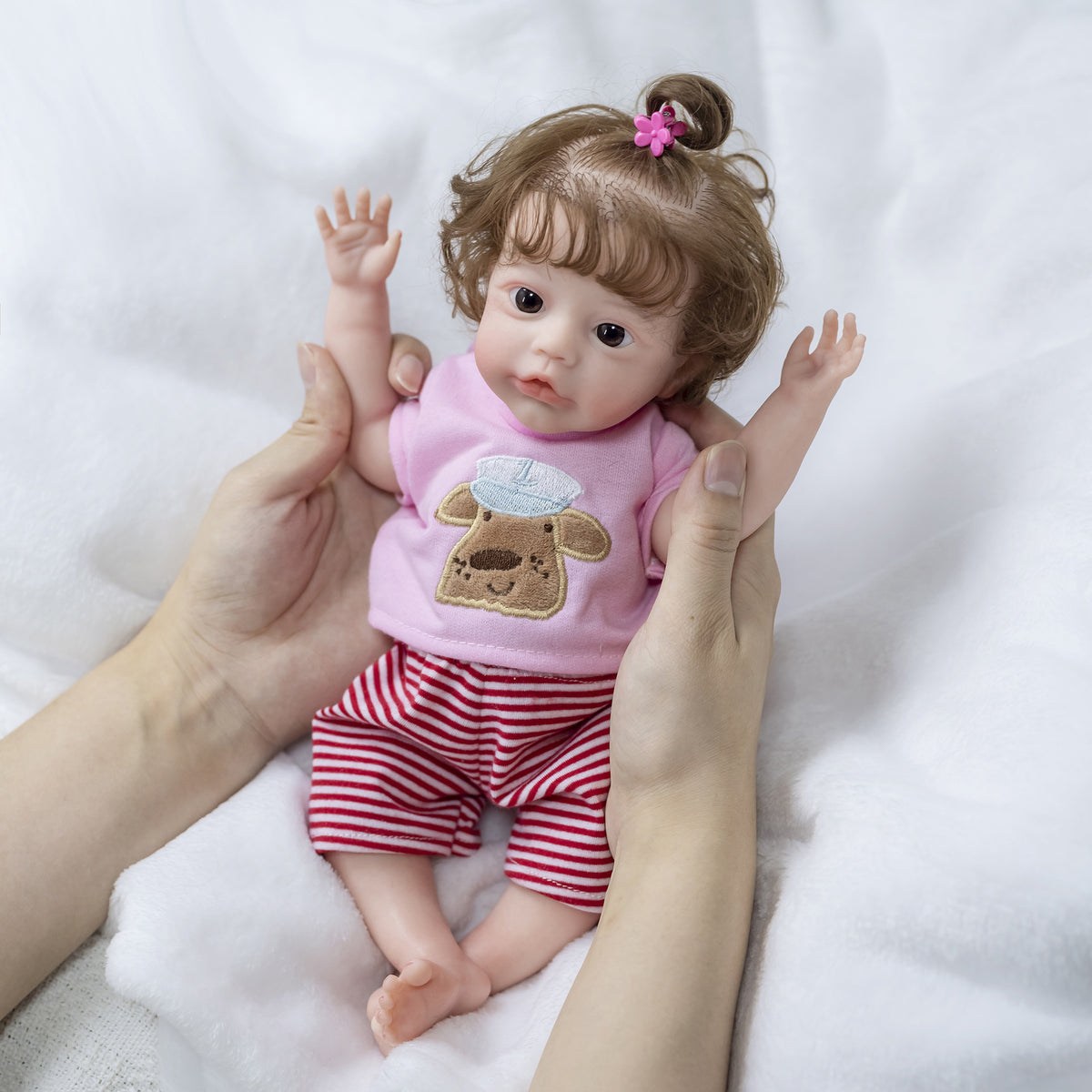 12 inch Reborn Dolls with Solid Silicone Body, soft Q-elastic bath toy gift or doll collector
