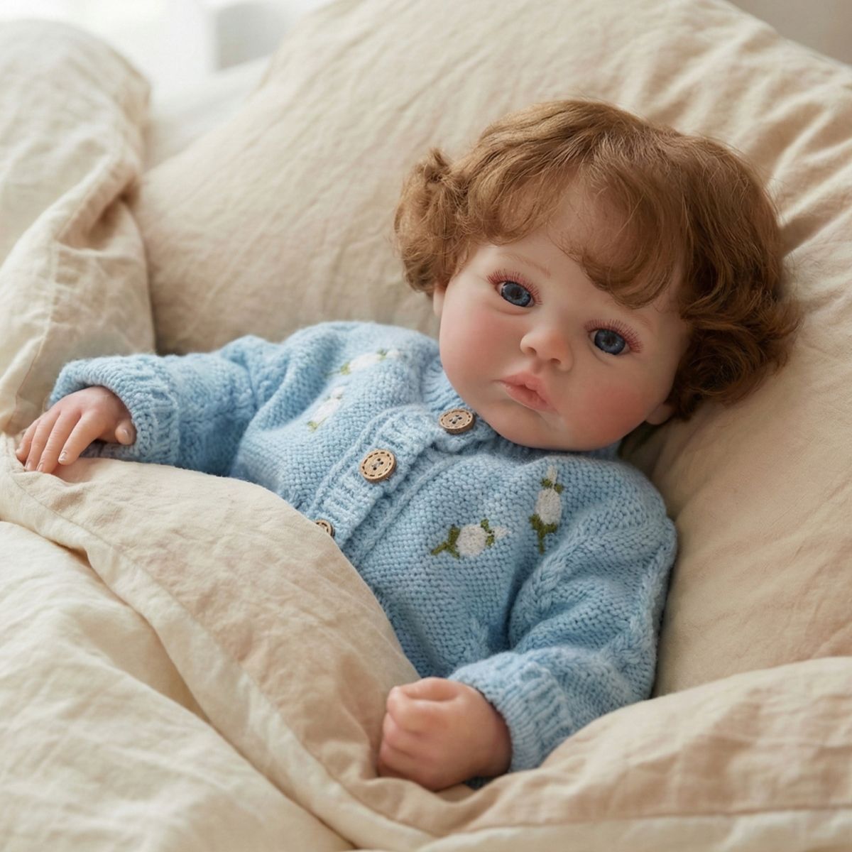 45CM Hair Transplant Reborn Doll Simulation Baby
