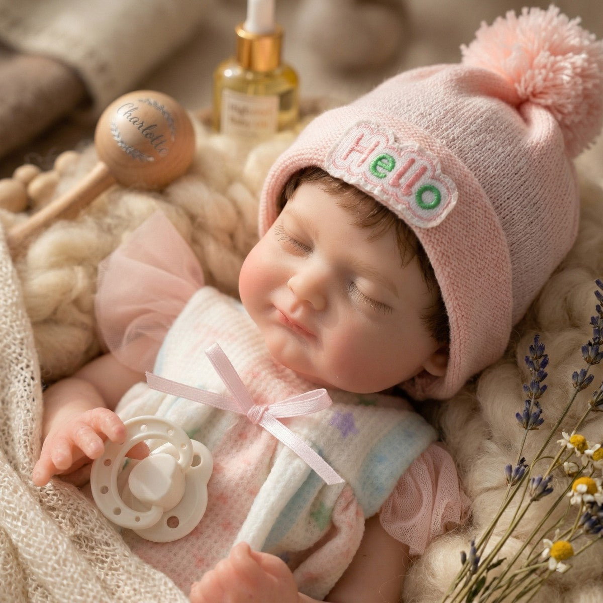 12 inch solid silicone reborn doll 30cm simulation baby baby real kneading hand feel closed eyes changing outfit doll