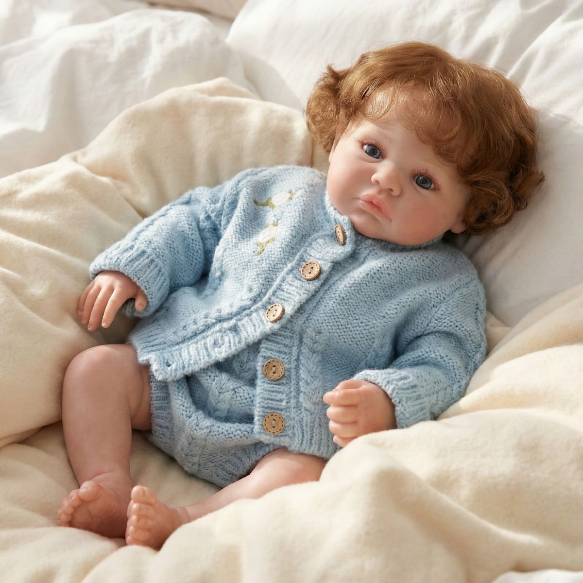 45CM Hair Transplant Reborn Doll Simulation Baby