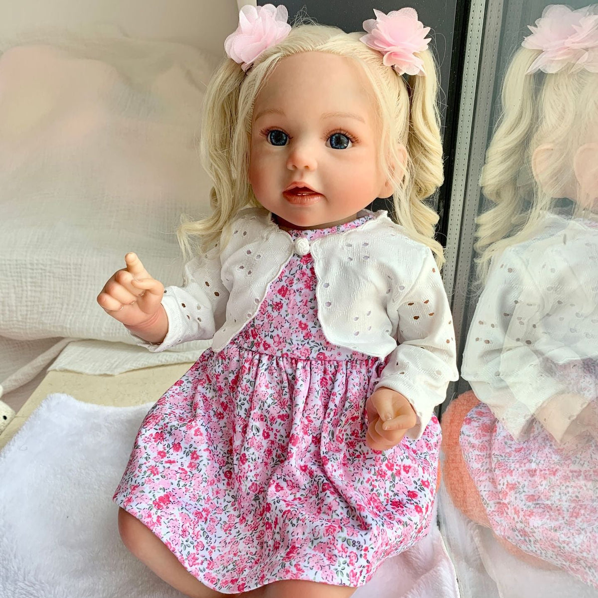 20 Inch with Cloth Body Blonde Reborn Toddler Doll, come with different styles, Birthday & Holiday Companion Gift
