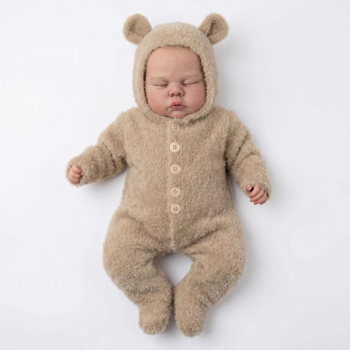 Peaceful Closed-Eye Sleeping Newborn 19 Inch with Cloth Body Reborn Baby Doll, Perfect Birthday, Christmas & Easter Gift Companion Toy For Girls And Adult Collectors