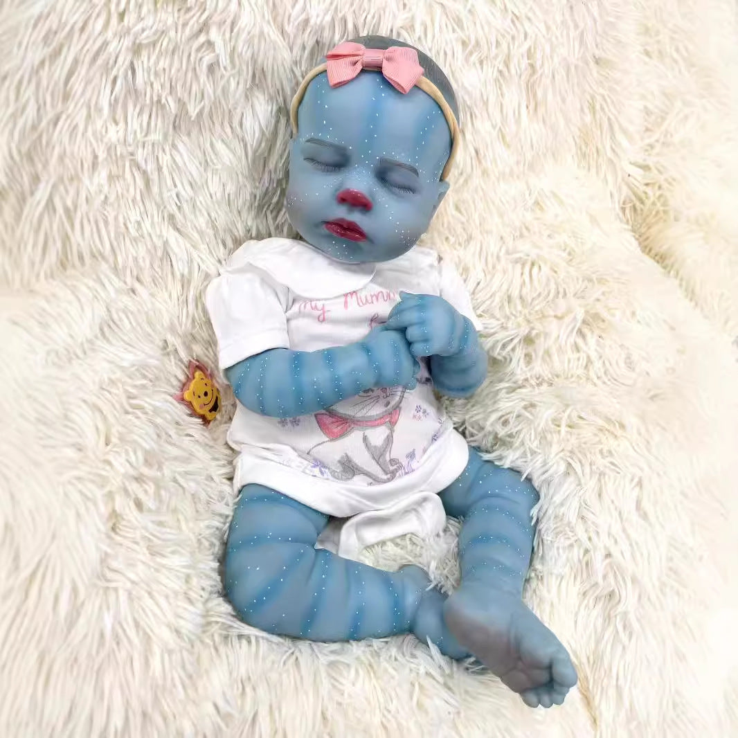 19 inch Cloth‑Body Sleeping Themed Doll, Cartoon Print Onesie Outfit, Multi‑age Companion for Holiday Gifting