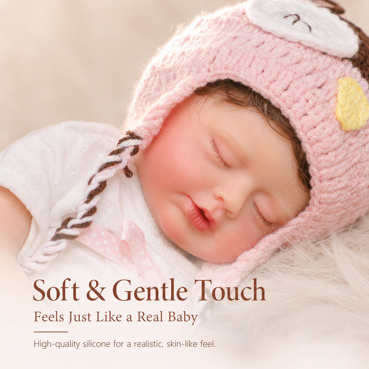 16 Inch Real Reborn Baby Doll with Full Solid Silicone Baby 3D Vein Real Skin Handcrafted Newborn Toy Ideal Gift for Kids Girls Collectors