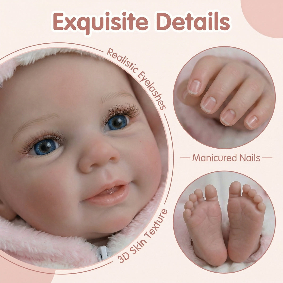 19 inch pink unicorn vivienne full vinyl reborn doll