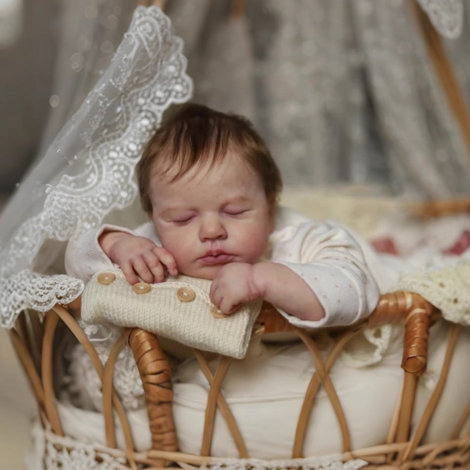 Lifelike Reborn Baby Dolls Girl Realistic Babies Handmade Soft Body Real Life Baby Dolls Toddler Dolls Children Birthday Gift Set 19 inch Kids Toys for Age 3+