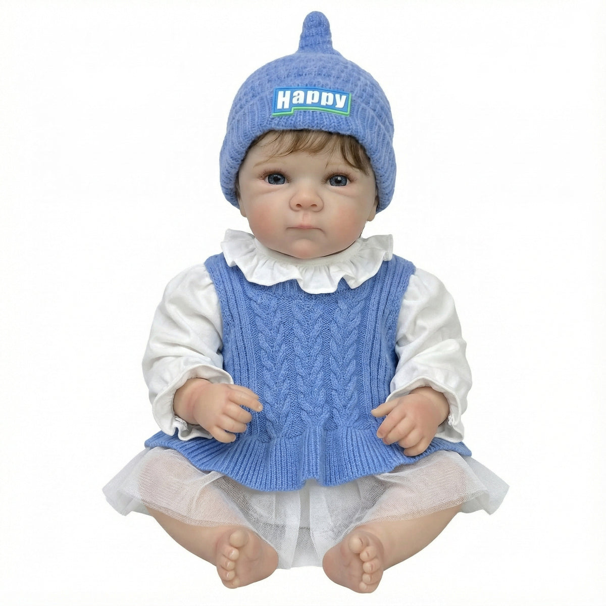 18 Inch Lifelike Reborn Baby Dolls, Full Body Vinyl Lifelike Real Looking Veins, Newborn Baby Dolls