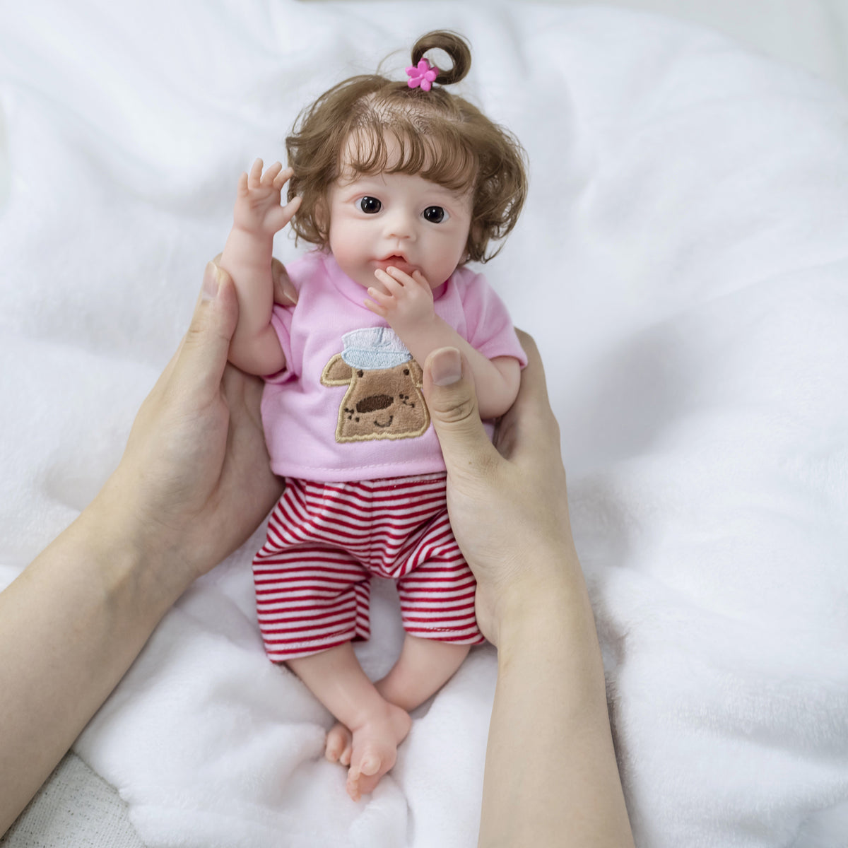 12 inch Reborn Dolls with Solid Silicone Body, soft Q-elastic bath toy gift or doll collector