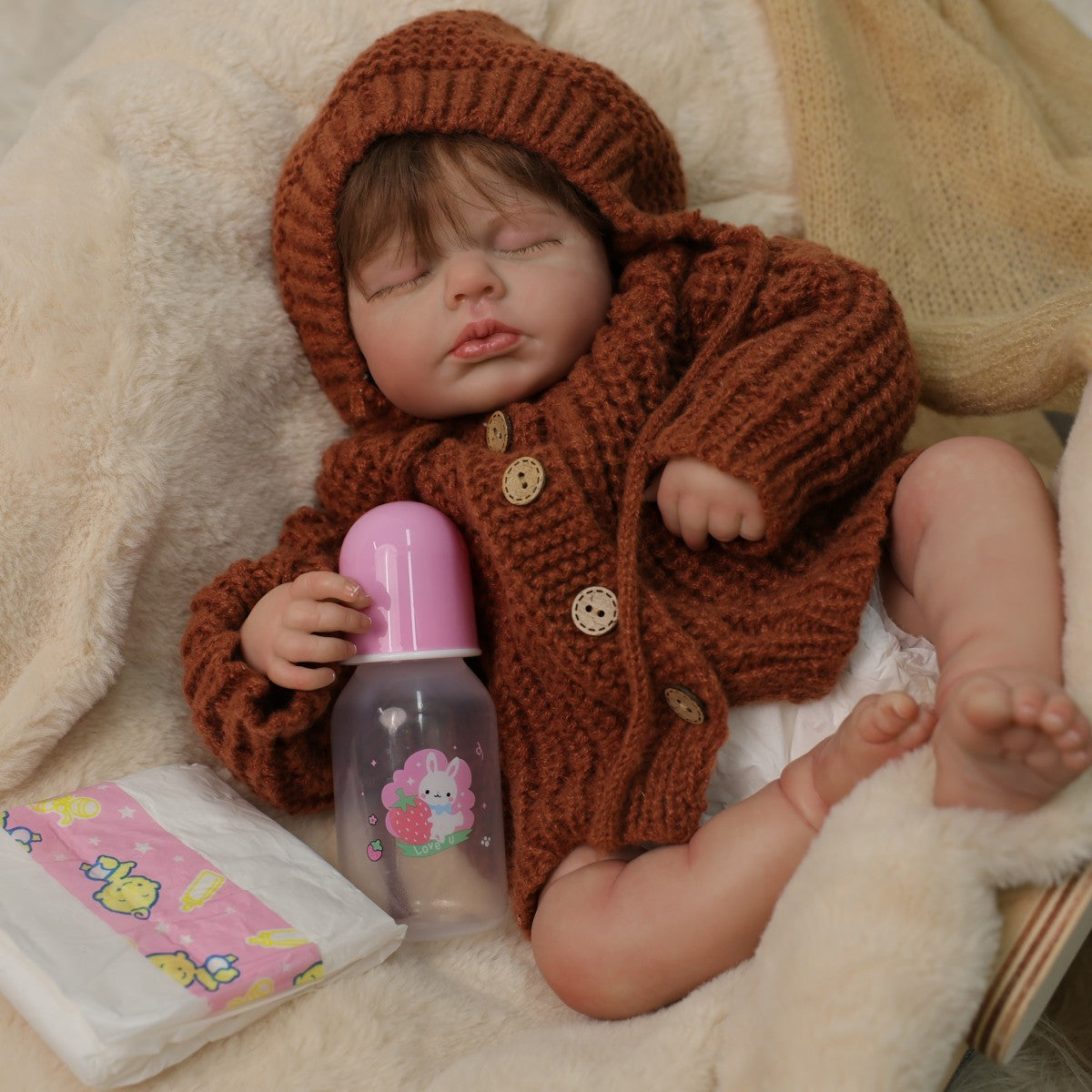 Real shot of 20 inch reborn doll simulated baby soft vinyl holiday gifts for kids