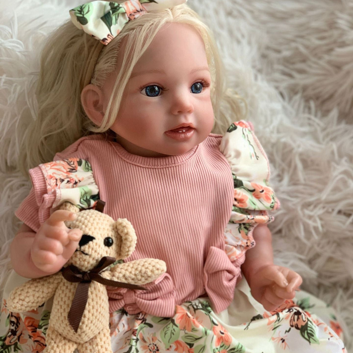 20 Inch with Cloth Body Blonde Reborn Toddler Doll, come with different styles, Birthday & Holiday Companion Gift