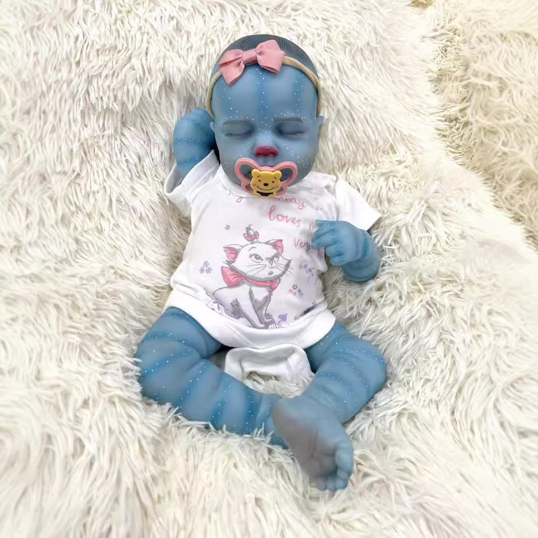 19 inch Cloth‑Body Sleeping Themed Doll, Cartoon Print Onesie Outfit, Multi‑age Companion for Holiday Gifting