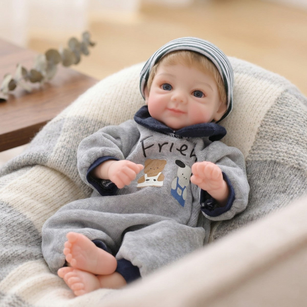 12 inch 30cm solid silicone reborn doll simulation baby