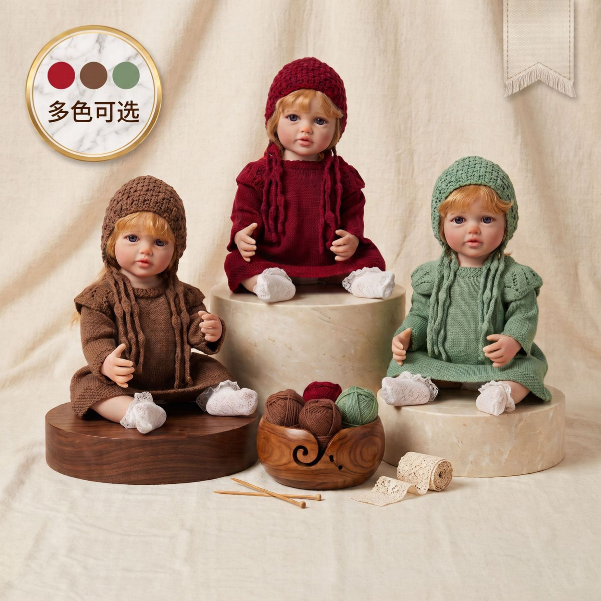 22 inch Reborn Doll with Full Vinyl Body simulated baby Hand-implanted Hair bath toy gift