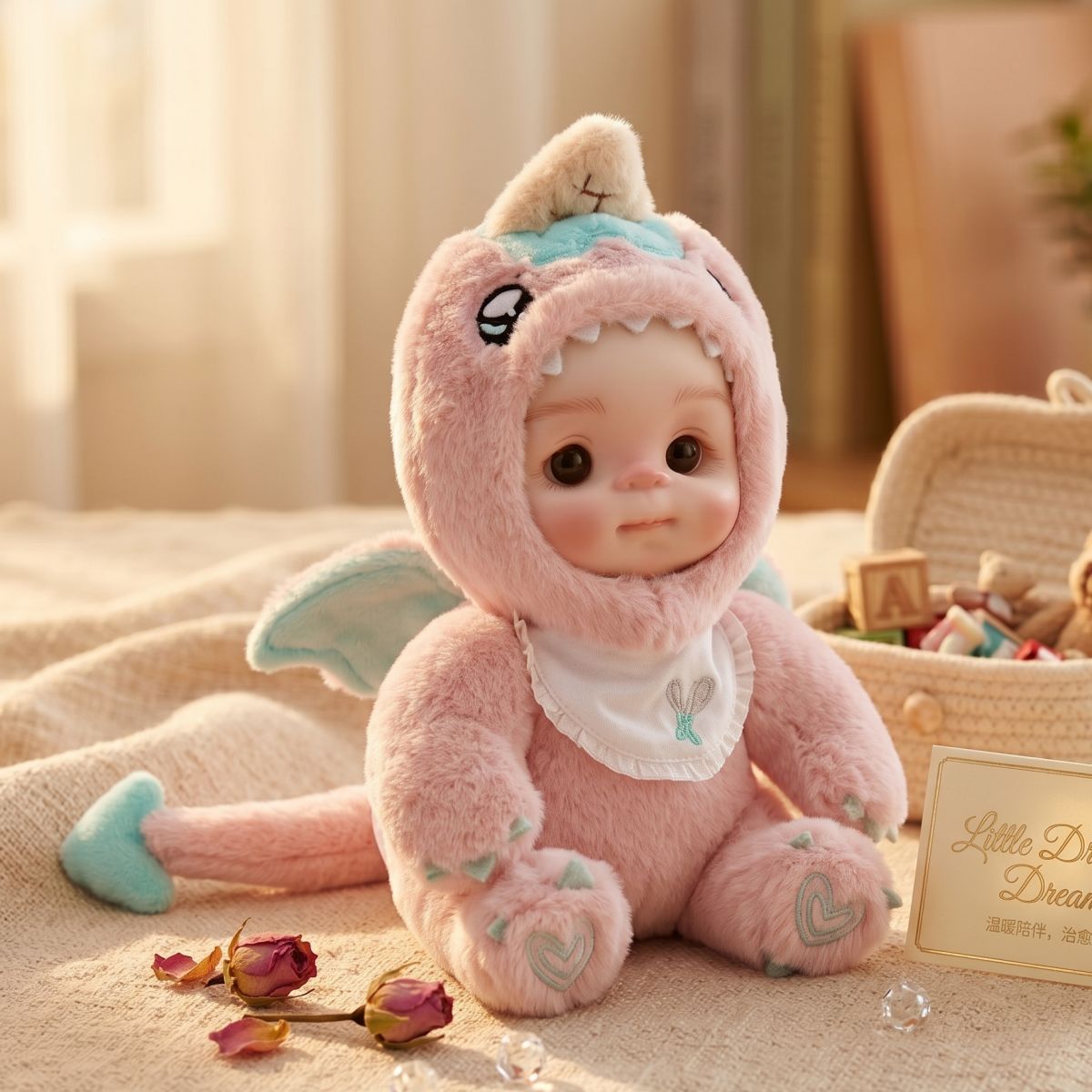 15cm vinyl plush doll pendant, simulated baby face toy doll, 6 inches