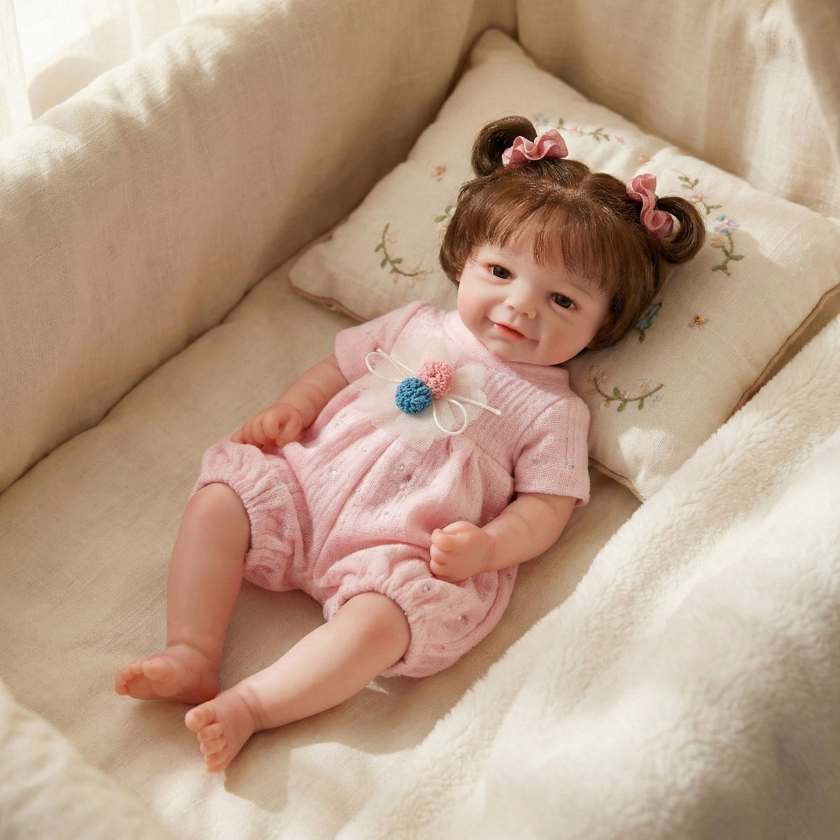 12 inch with Full Solid Silicone reborn doll simulated baby kneading realistic feel stretchable gift