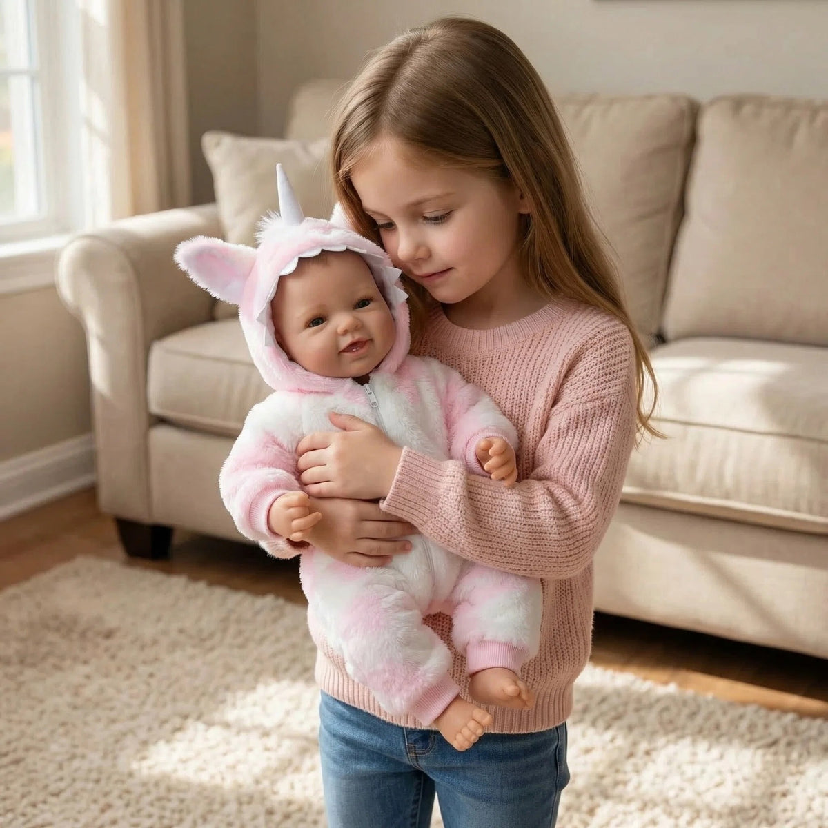 17 inch pink plush one-piece Ha Yi Reborn Doll