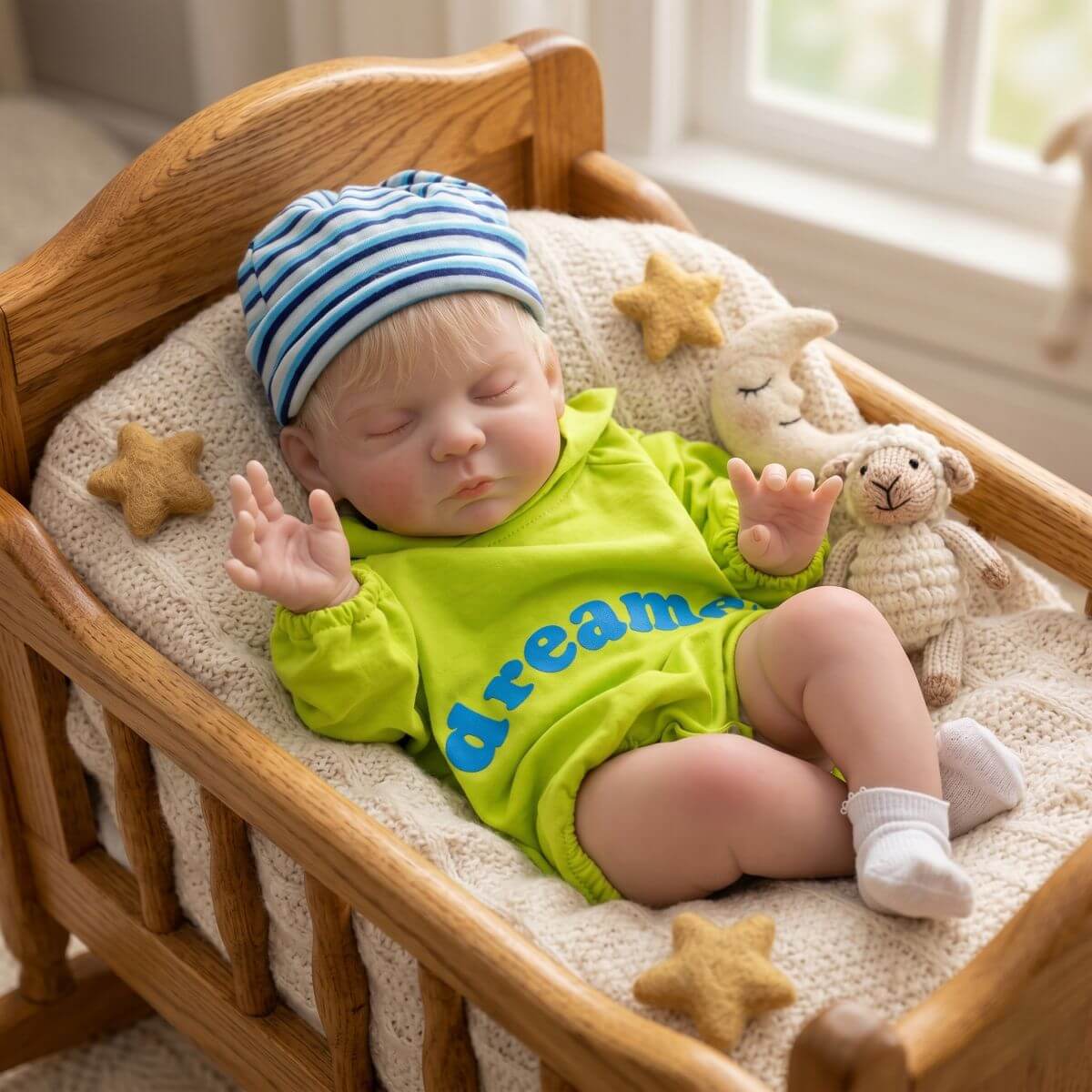24 inch 60cm Hair Transplant Reborn Doll Cloth Body